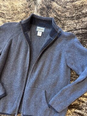 Pendleton Navy Blue Zip-Up Wool Cardigan Jacket